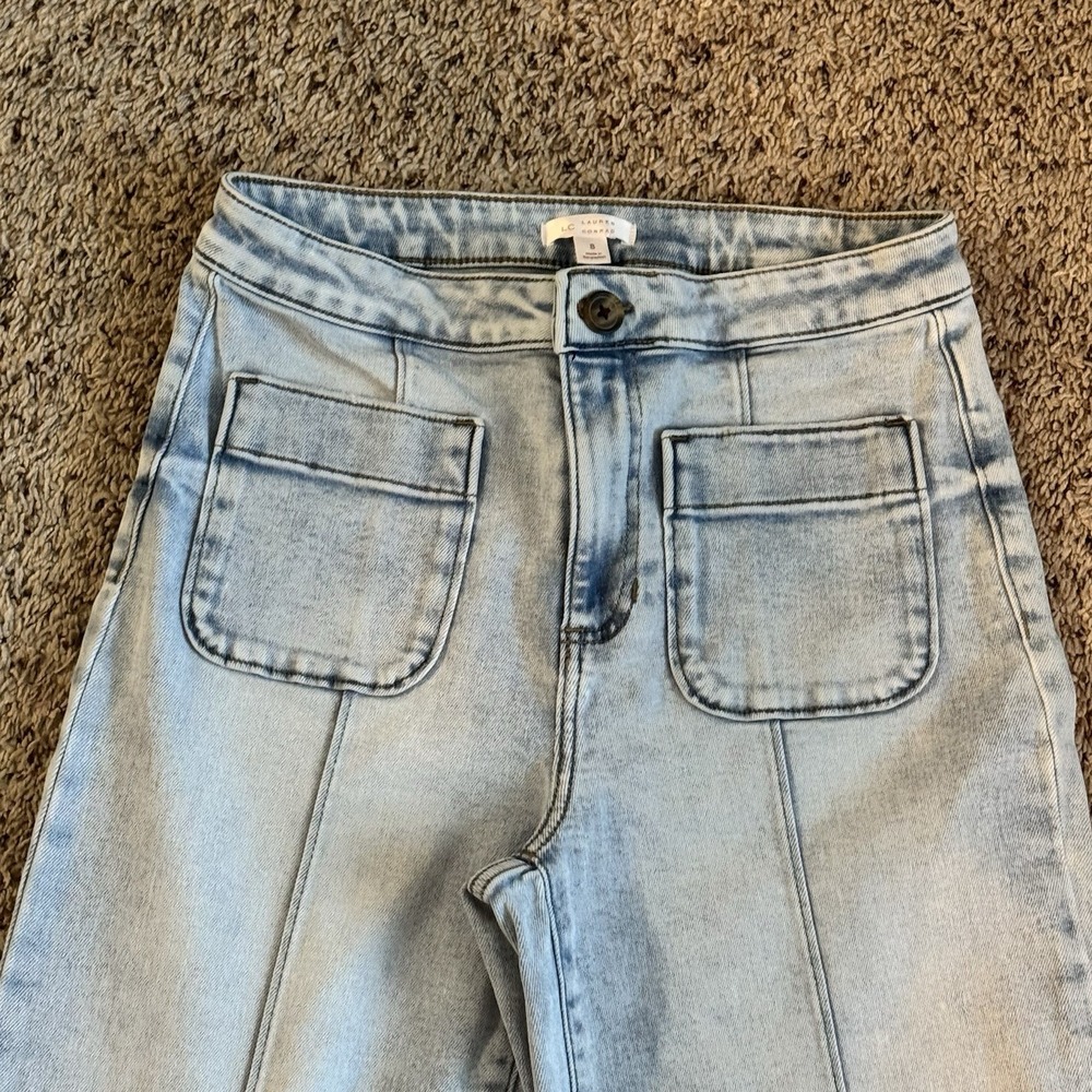 Lauren Conrad LC Super High-Rise Flare Wide Leg Jeans Woman's 8 - Picture 3 of 11